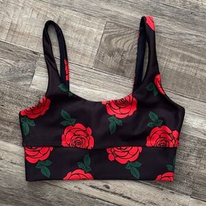 NEW, but missing tags - Beach Riot - Leah Bra - Red Rose - Size S